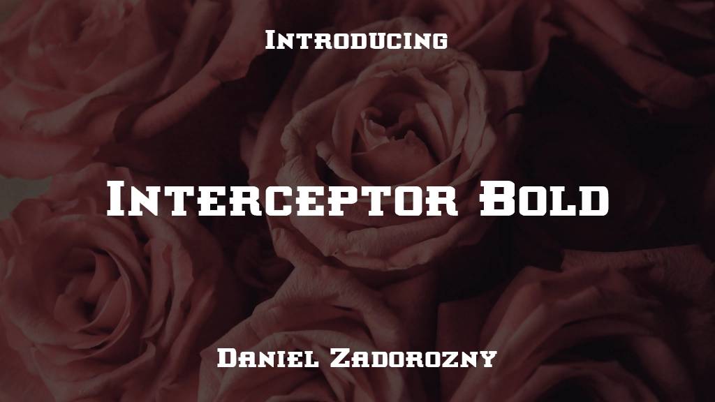 Interceptor Bold Font Sample Images  1