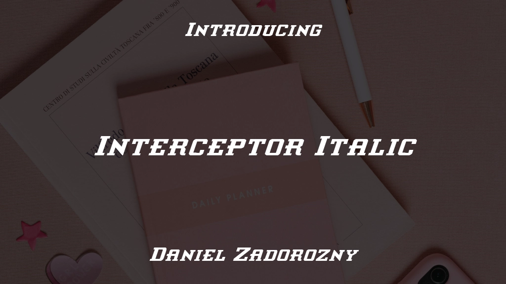 Interceptor Italic Font Sample Images  1