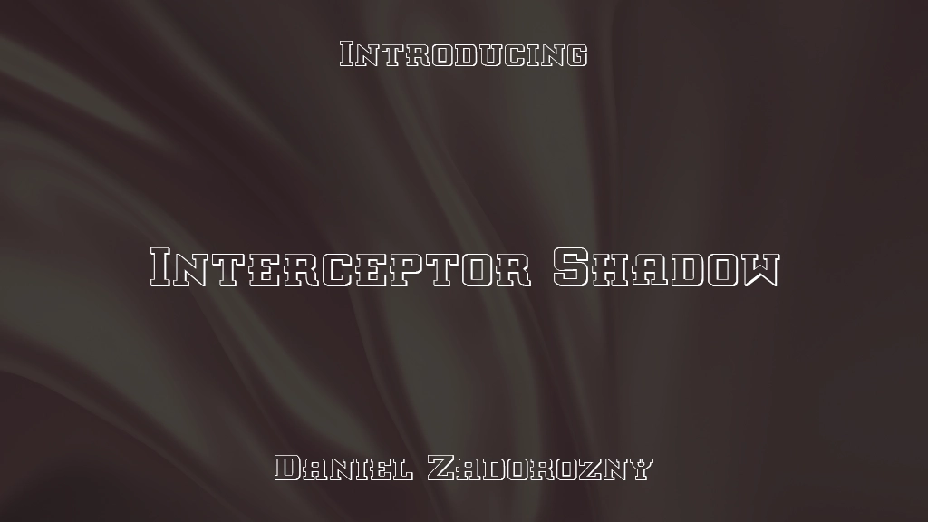 Interceptor Shadow Font Sample Images  1