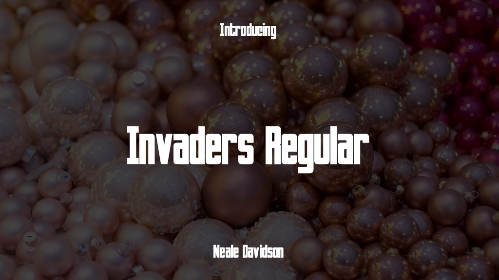 Invaders Regular Font Sample Images  1