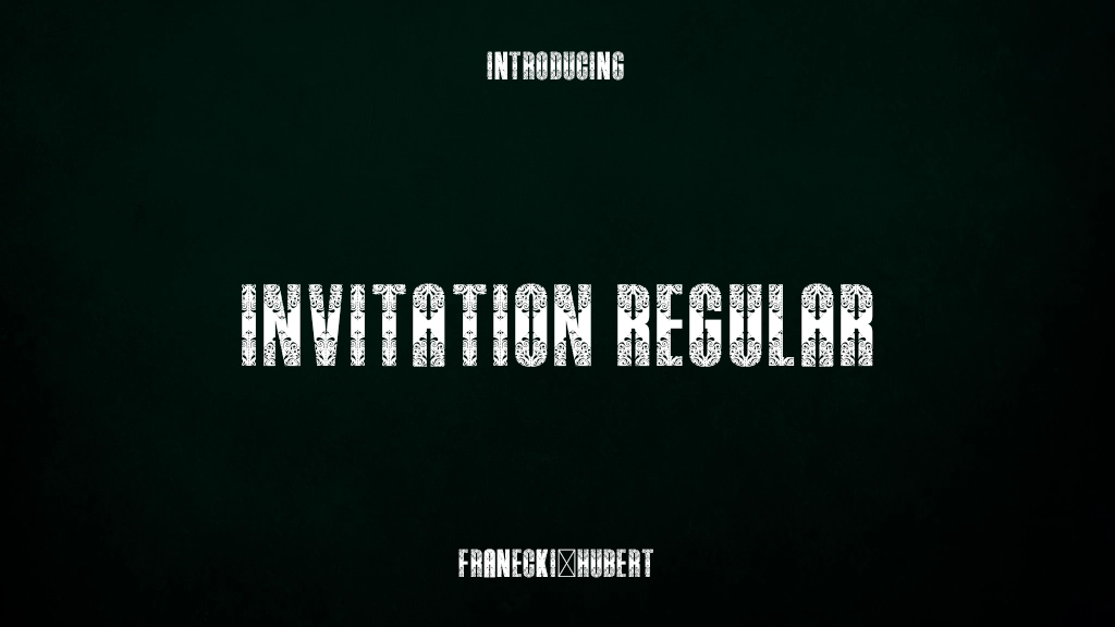 Invitation Regular Imagens de amostra de fonte  1