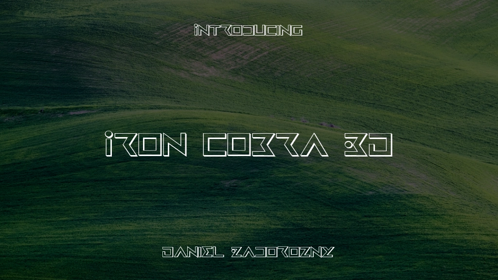 Iron Cobra 3D Font Sample Images  1