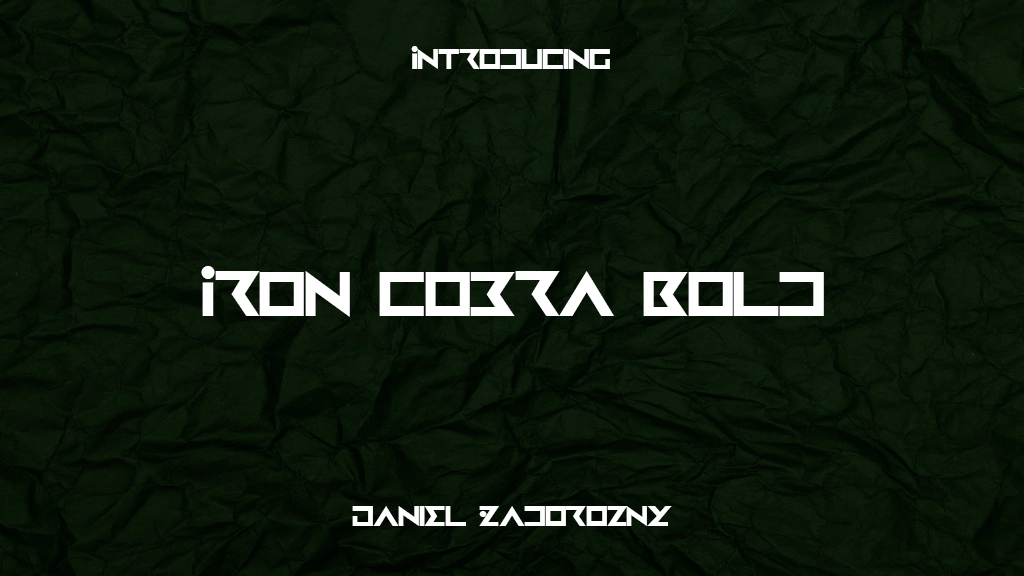 Iron Cobra Bold Font Sample Images  1