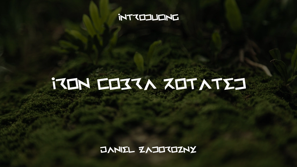 Iron Cobra Rotated Font Sample Images  1