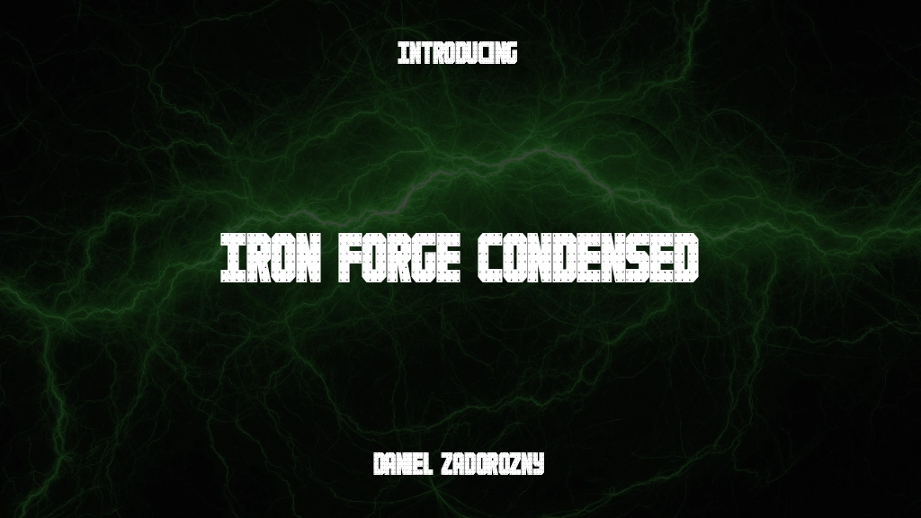 Iron Forge Condensed Condensed Beispielbilder für Schriftarten  1