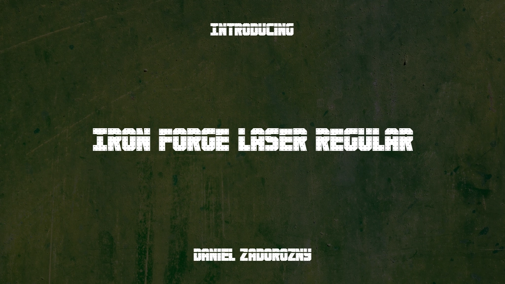 Iron Forge Laser Regular Imágenes de muestra de fuentes  1