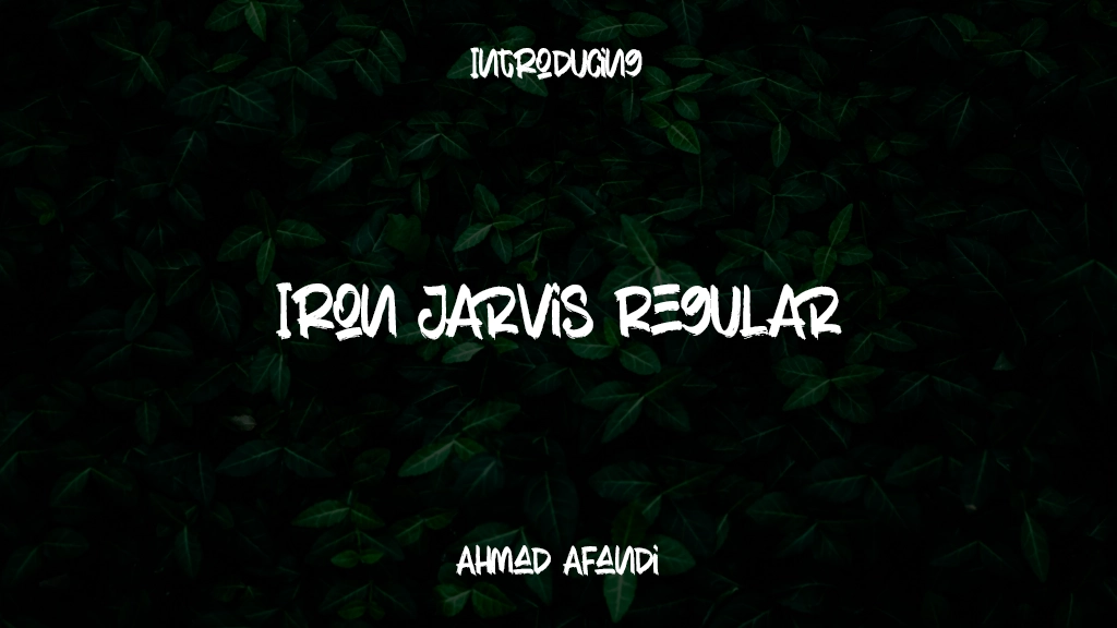 Iron Jarvis Regular Font Sample Images  1