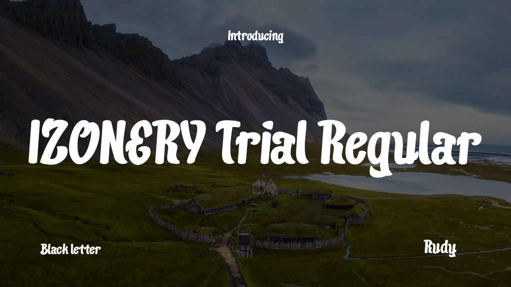 IZONERY Trial Regular Font Sample Image 1