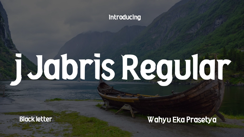 j Jabris Regular Font Sample Image 1