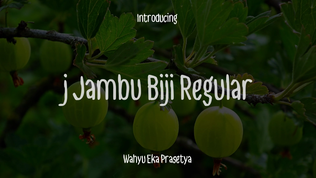 j Jambu Biji Regular Font Sample Images  1