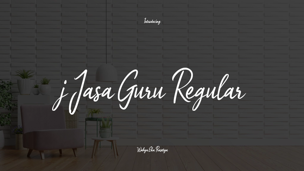 j Jasa Guru Regular Font Sample Images  1