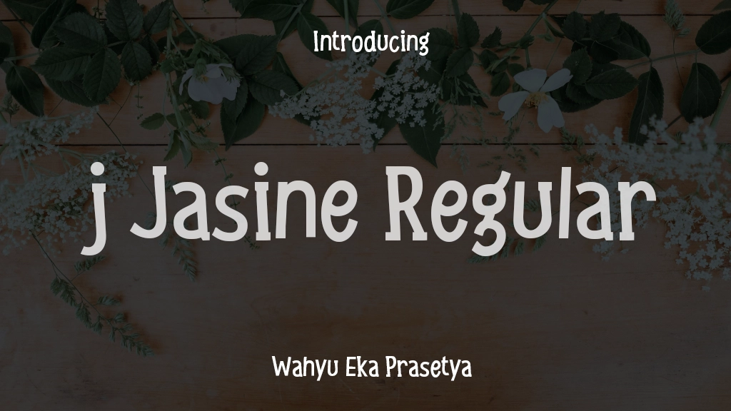 j Jasine Regular Font Sample Images  1