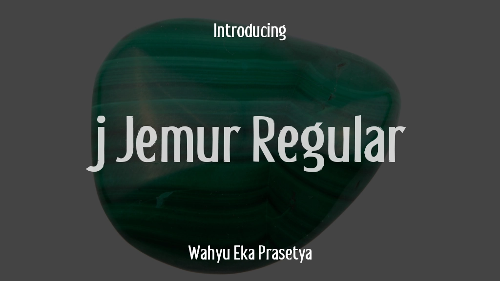 j Jemur Regular Font Sample Images  1