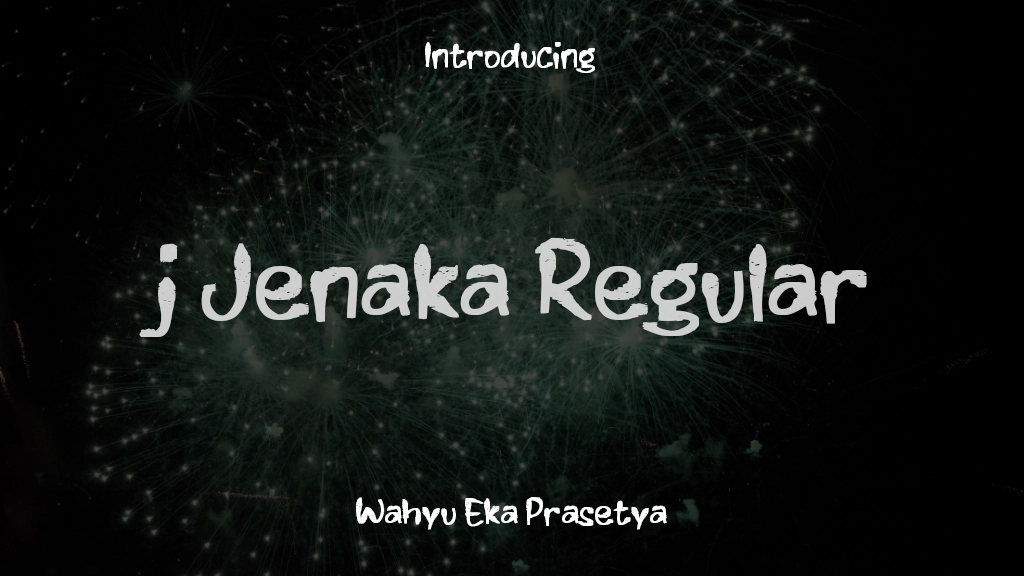 j Jenaka Regular Images d’exemples de polices  1