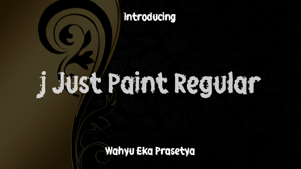 j Just Paint Regular Font Sample Images  1