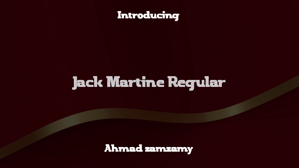 Jack Martine Regular Font Sample Images  1