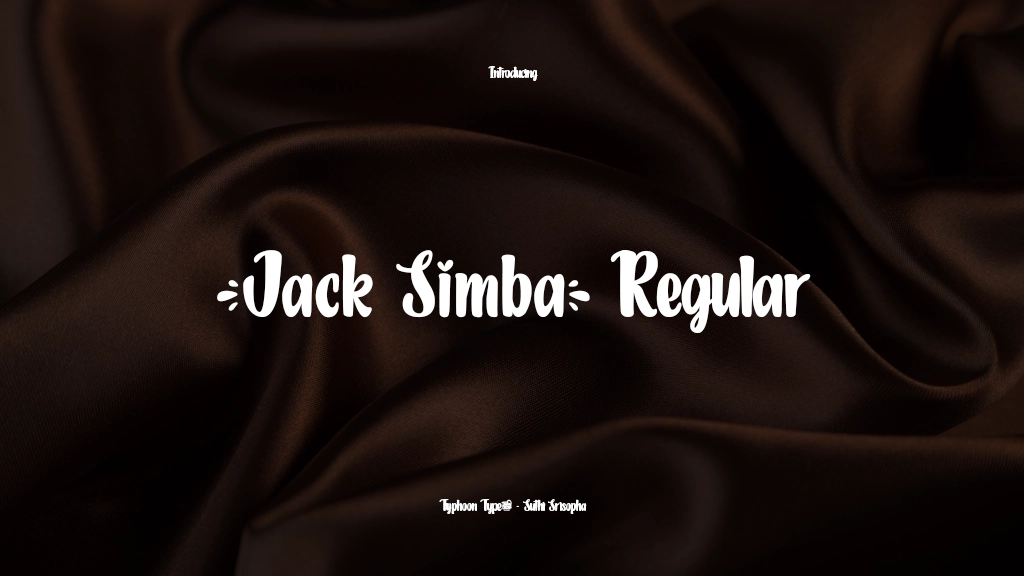 Jack Simba - Personal Use Regular Immagini di esempio dei caratteri  1