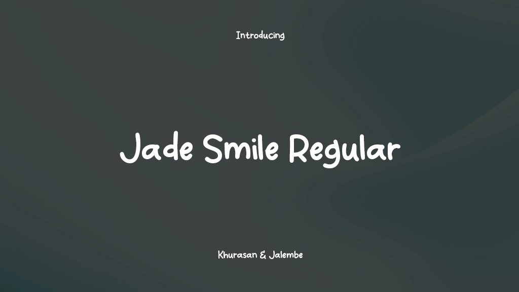 Jade Smile Regular Font Sample Images  1