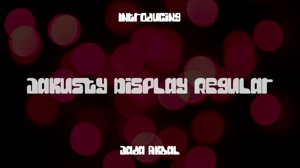 Jakusty Display Regular Font Sample Images  1