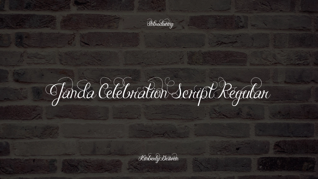 Janda Celebration Script Regular Font Sample Images  1