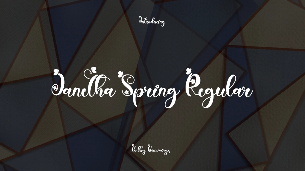 Janetha Spring Regular Font Sample Images  1