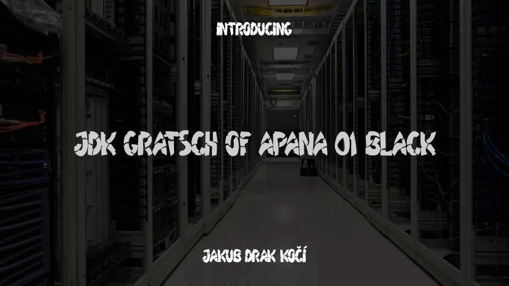 JDK Gratsch of Apana 01 Black Imagens de amostra de fonte  1