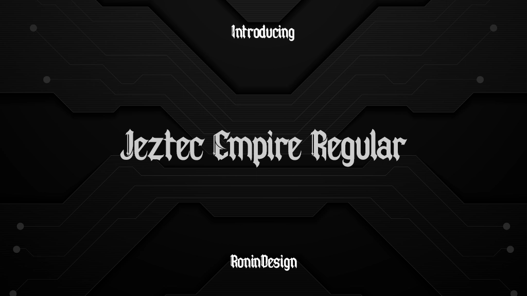 Jeztec Empire Regular 字体样本图像  1