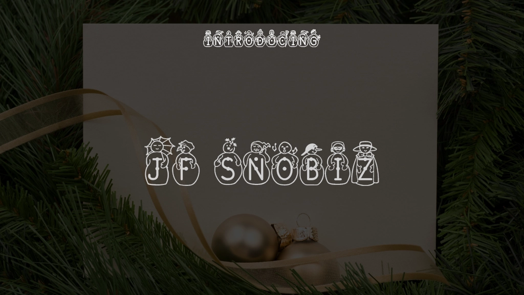 JF Snobiz Font Sample Images  1