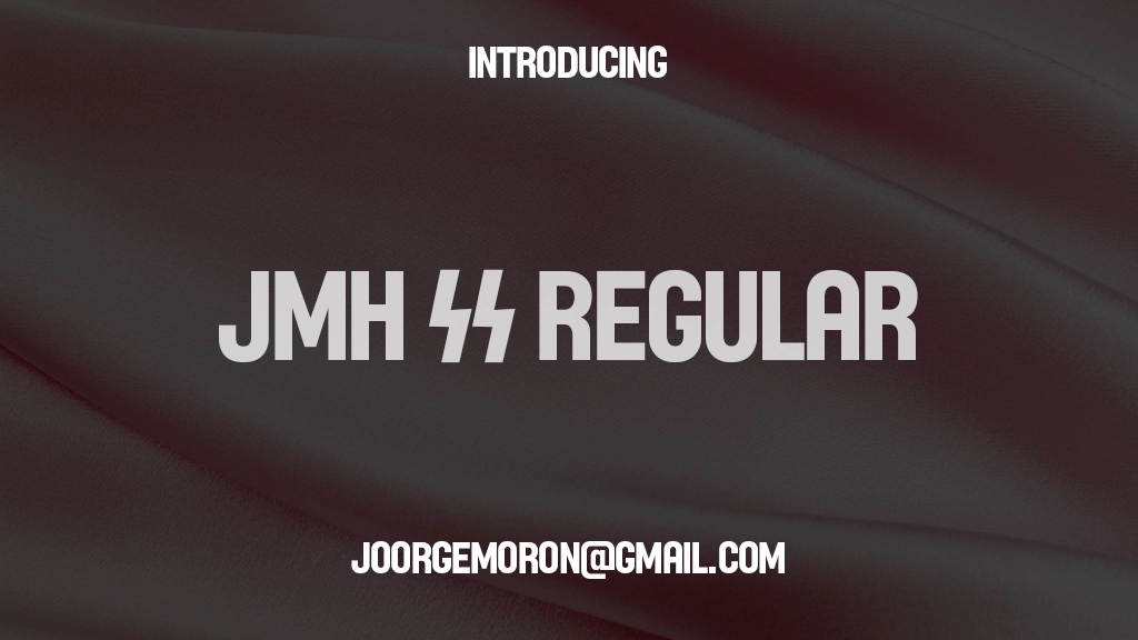 JMH SS Regular Font Sample Images  1