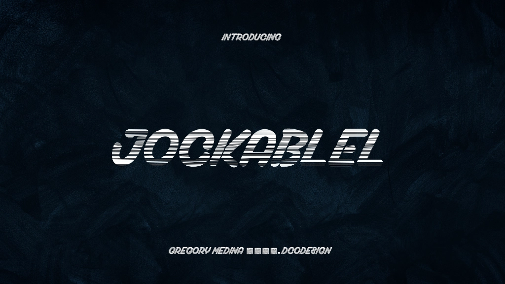 Jockable_PersonalUseOnly 字体样本图像  1