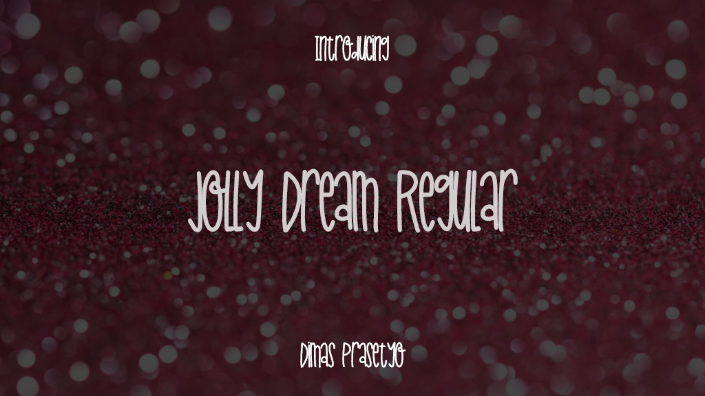 Jolly Dream Regular Imágenes de muestra de fuentes  1