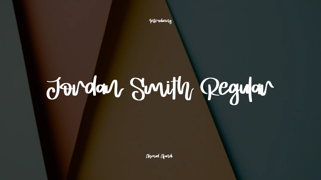 Jordan Smith - Personal Use Regular Imagens de amostra de fonte  1