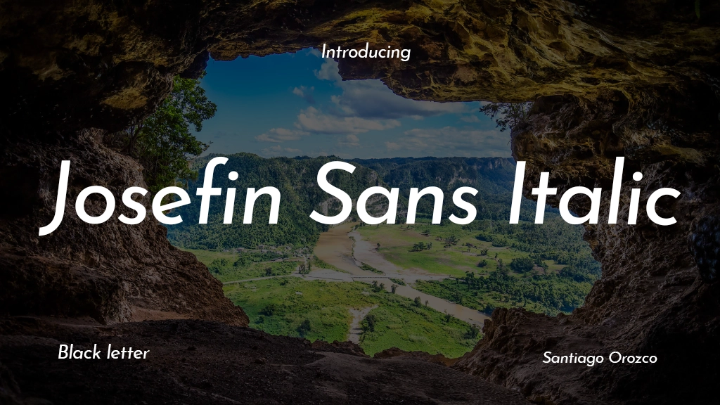 Josefin Sans Italic Font Sample Image 1