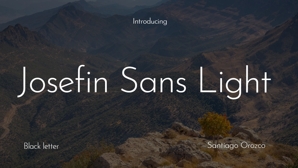 Josefin Sans Light Font Sample Image 1