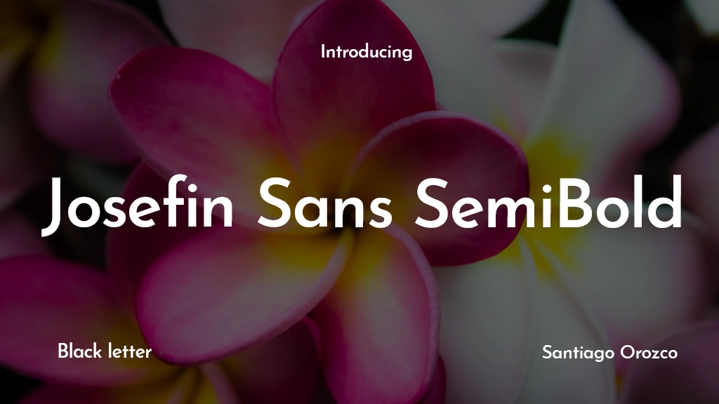 Josefin Sans SemiBold Font Sample Image 1