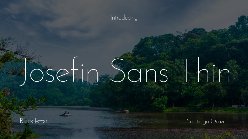 Josefin Sans Thin Font Sample Image 1