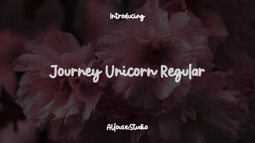 Journey Unicorn Regular Imágenes de muestra de fuentes  1