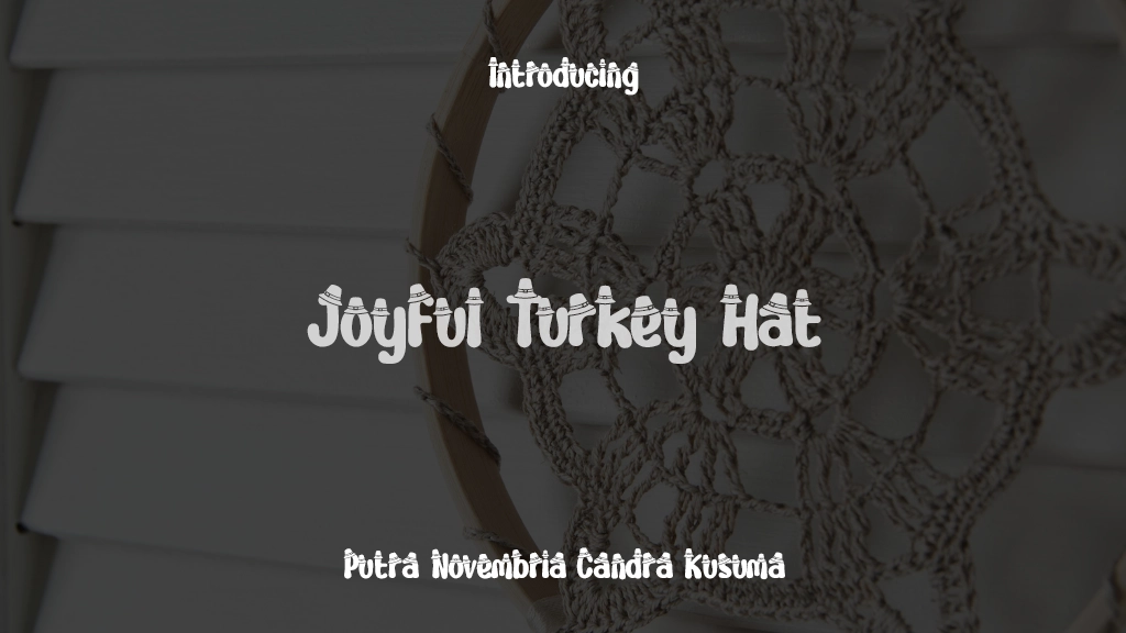 Joyful Turkey Hat Font Sample Images  1