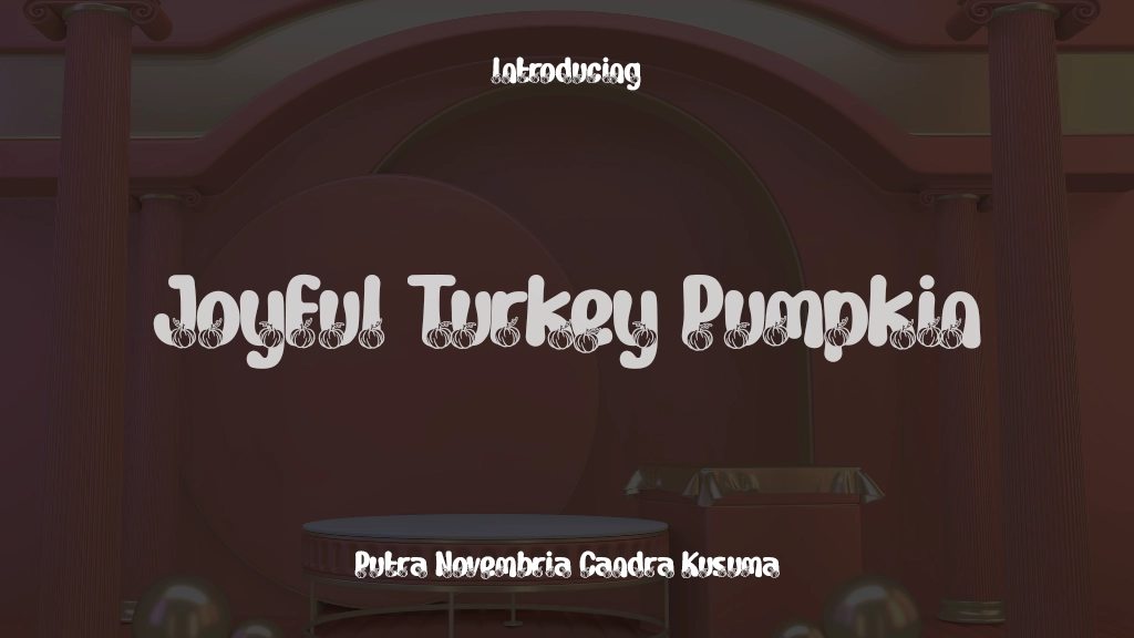 Joyful Turkey Pumpkin Font Sample Images  1