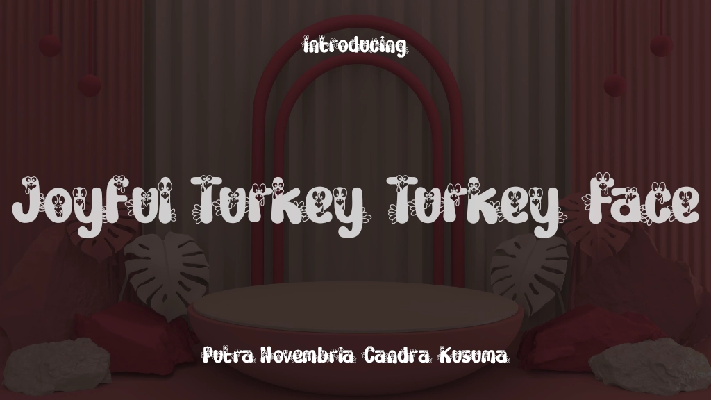 Joyful Turkey Turkey Face Font Sample Images  1