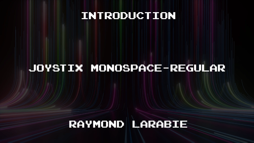 Joystix Monospace-Regular Font Sample Image 1