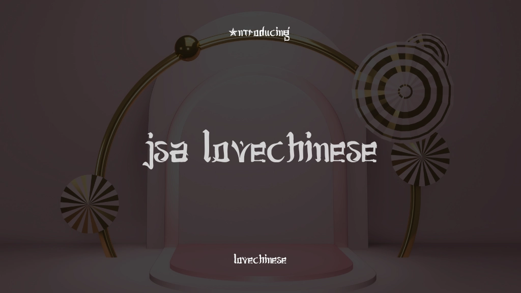 jsa lovechinese Font Sample Images  1