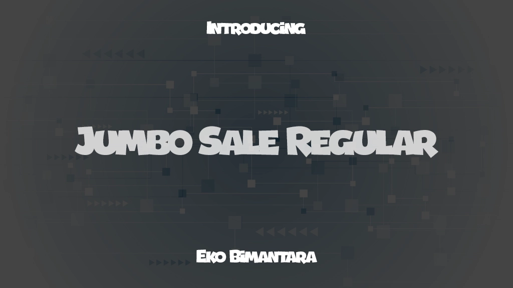 Jumbo Sale Trial Regular Imagens de amostra de fonte  1