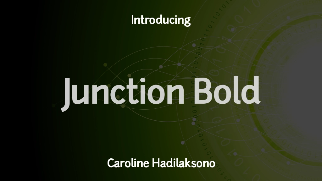 Junction Bold Beispielbilder für Schriftarten  1