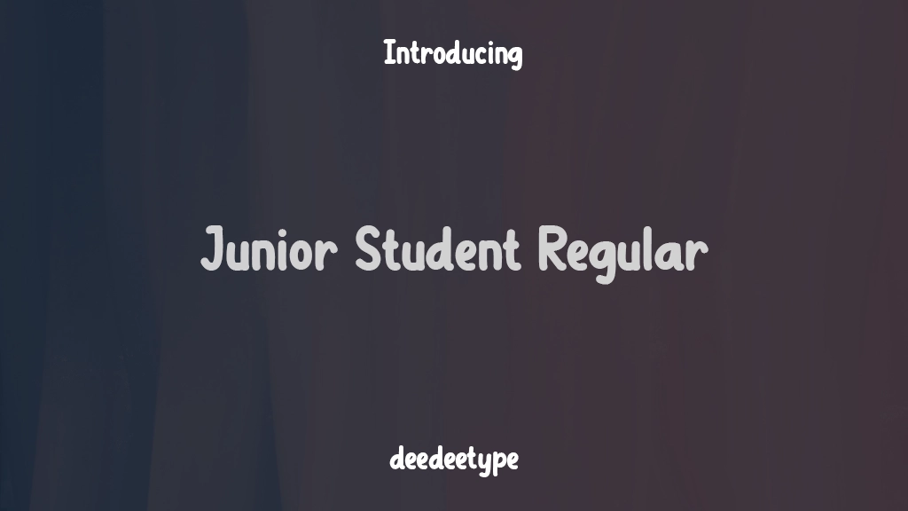 Junior Student Regular 글꼴 샘플 이미지  1