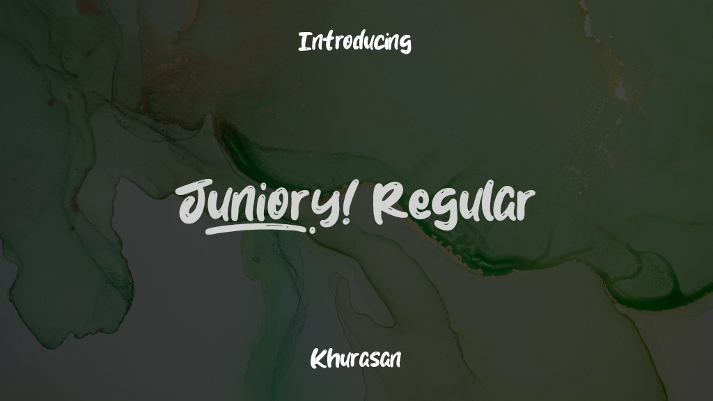 Juniory Regular フォントサンプル画像  1