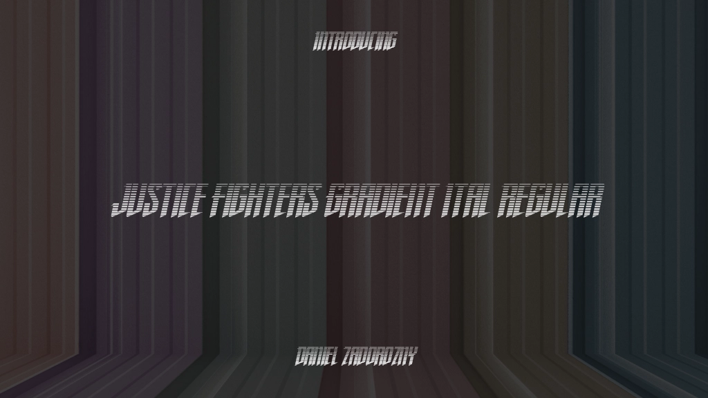 Justice Fighters Gradient Ital Regular フォントサンプル画像  1