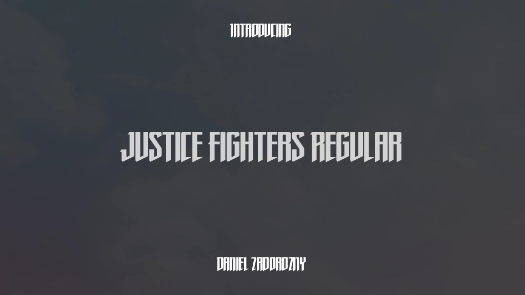 Justice Fighters Regular Immagini di esempio dei caratteri  1