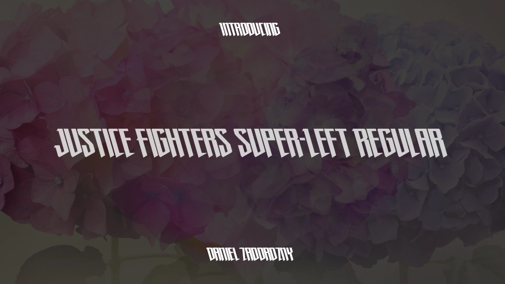 Justice Fighters Super-Left Regular 글꼴 샘플 이미지  1