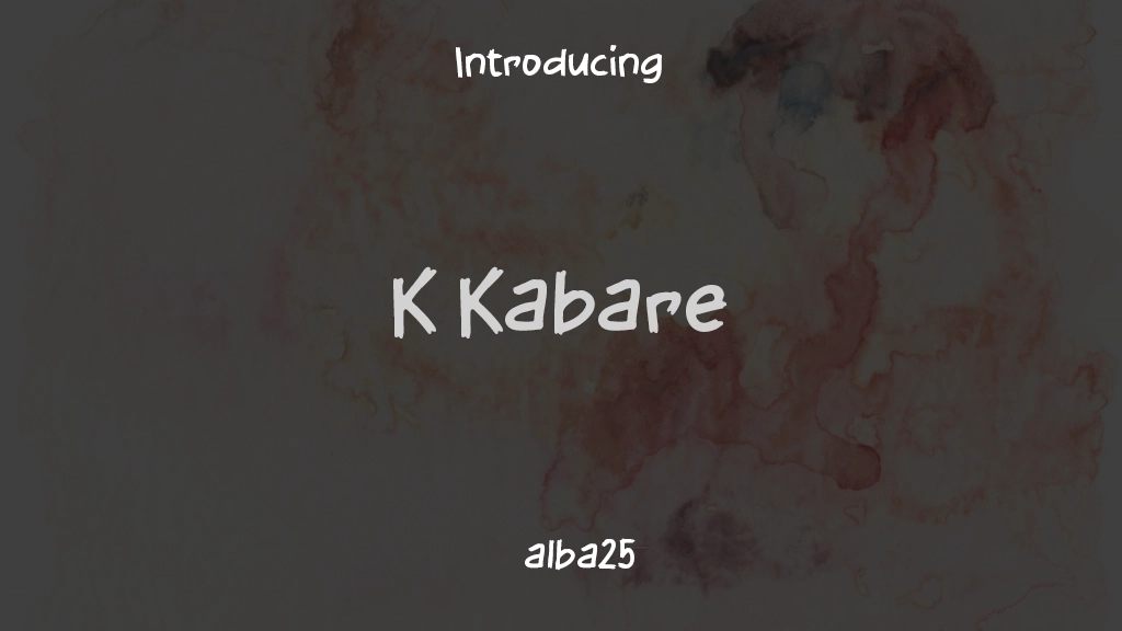 K Kabare Font Sample Images  1